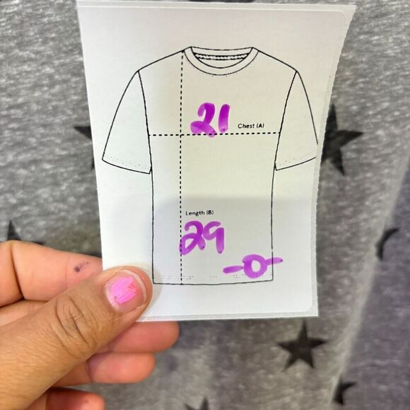 Royce Brand Womens USA Star Graphic T-Shirt Medium Heather Gray Short Sleeve - Picture 6 of 6